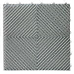 Zilverwitte Ribdeck vloertegels (Pearl Silver)